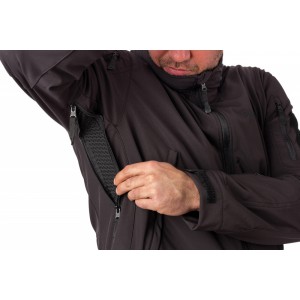 Тактическая куртка 7.62 Фантом, софтшелл, черный NOVATEX